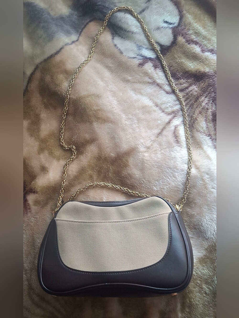 Marina Raphael In Brown And Beige Featuring A Cotton And Napa Leather